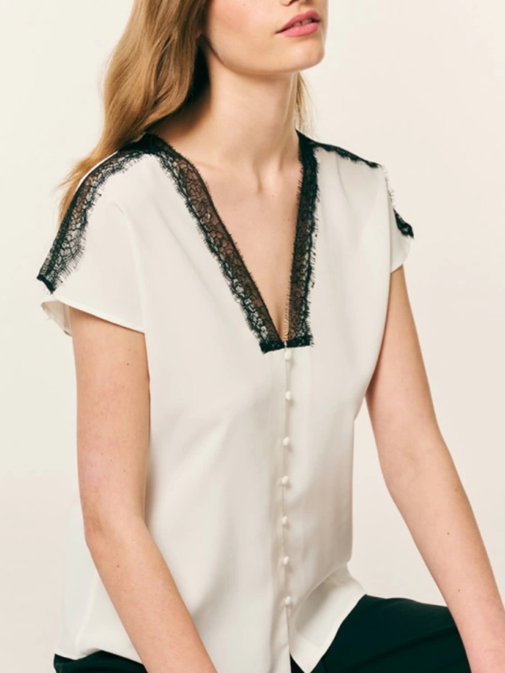 Zara Silk Lace Top